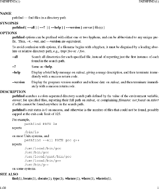 Typeset manual-page markup for pathfind