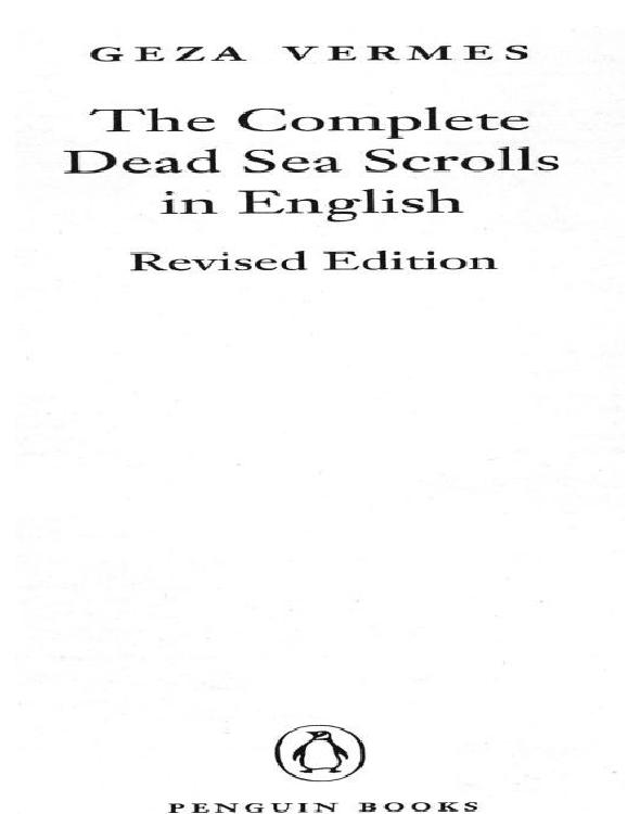 The Complete Dead Sea Scrolls in English