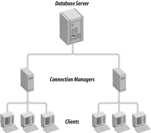 Concentrators with Connection Managers for a large number of users