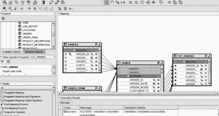 Typical Oracle Warehouse Builder mapping validation