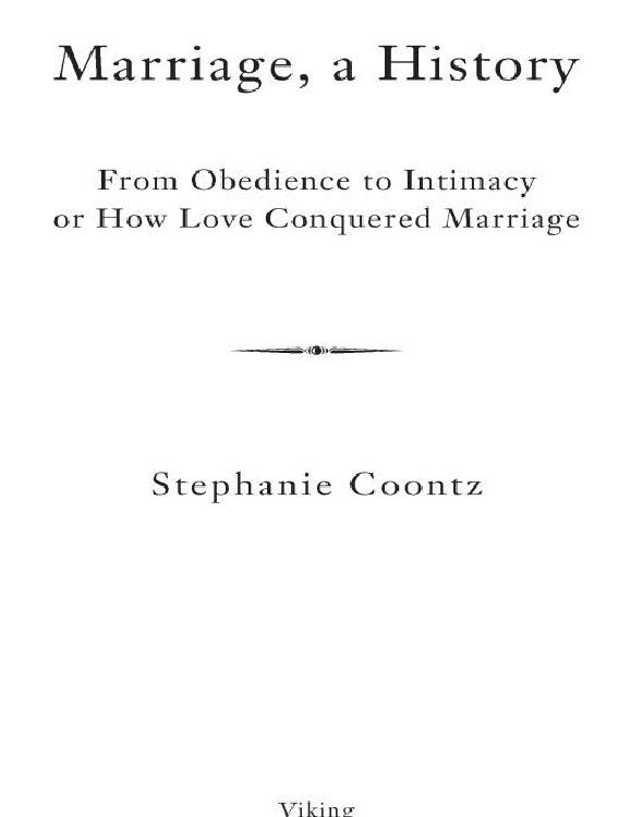 Marriage, a History