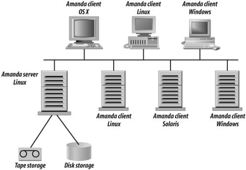 Typical Amanda network