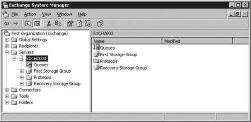 Recovery Storage Group in System Manager