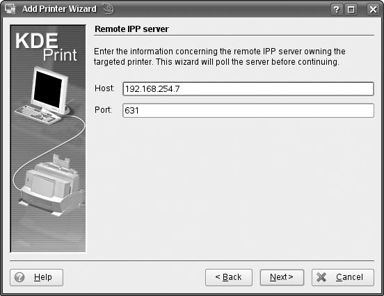 Setting the host and port