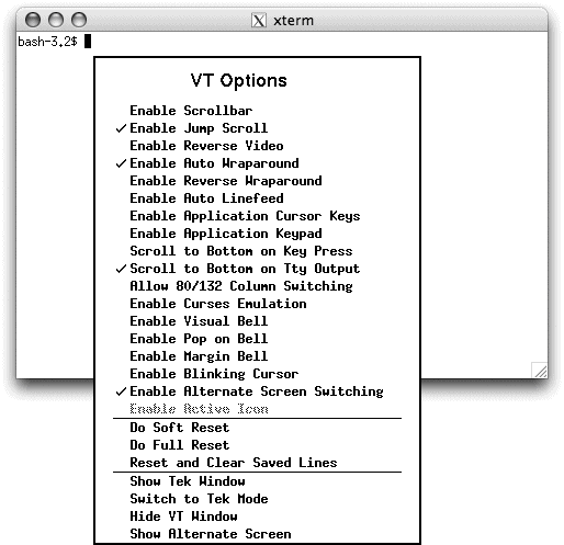 Control-Option-clicking (or Control-middle-clicking) in an xterm window