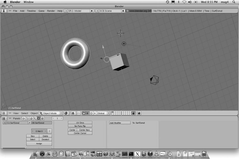 Blender running on Mac OS X