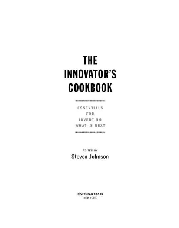 The Innovator's Cookbook